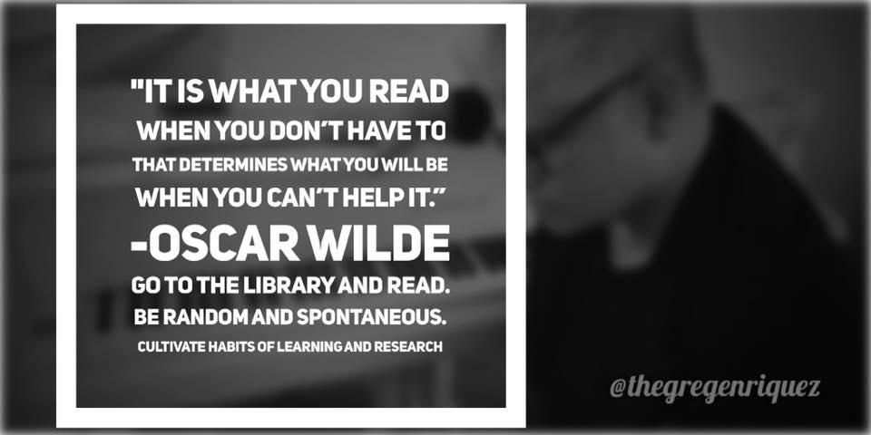 It is what you read when you don’t have to that determines what you will be when you can’t help it.